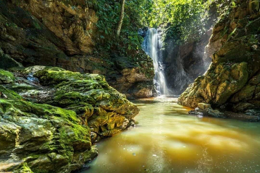 Paisaje turístico con agua y vegetación